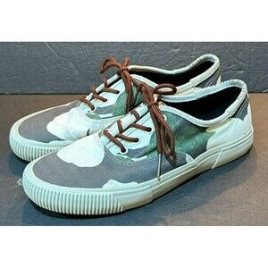 AllSaints Lex Canvas Camo White Sneakers Men's Size 10